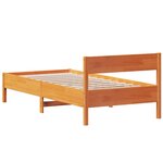 vidaXL Cadre de lit sans matelas cire marron 100x200cm bois pin massif