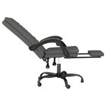 vidaXL Fauteuil inclinable de bureau Gris foncé Tissu