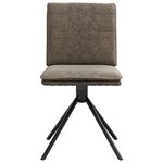 vidaXL Chaise à manger gris foncé similicuir daim