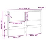 vidaXL Tête de lit Autre Blanc 140 cm Bois massif en pin