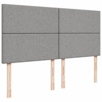 vidaXL Sommier à lattes de lit avec matelas Gris clair 180x200cm Tissu