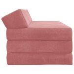 vidaXL Canapé-lit pliable Rose 120 x 60 x 49 cm Tissu