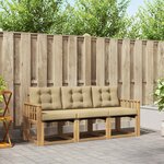 vidaXL Ensemble de canapés d'extérieur 3 Pièces Blanc et Beige