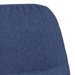 vidaXL Chaise à bascule avec repose-pied Bleu Tissu