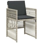 vidaXL Ensemble à manger de jardin et coussins 13 Pièces gris clair rotin