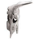 vidaXL Crâne de taureau Argent 49 x 10 x 36 cm Aluminium