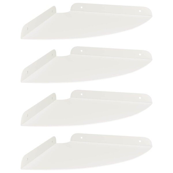 vidaXL Étagère Flottante d'Angle 4 pc Blanc 24 x 24 x 2 cm