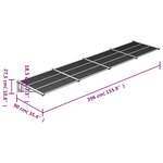 vidaXL Auvent de porte Noir et transparent 396x90 cm Polycarbonate
