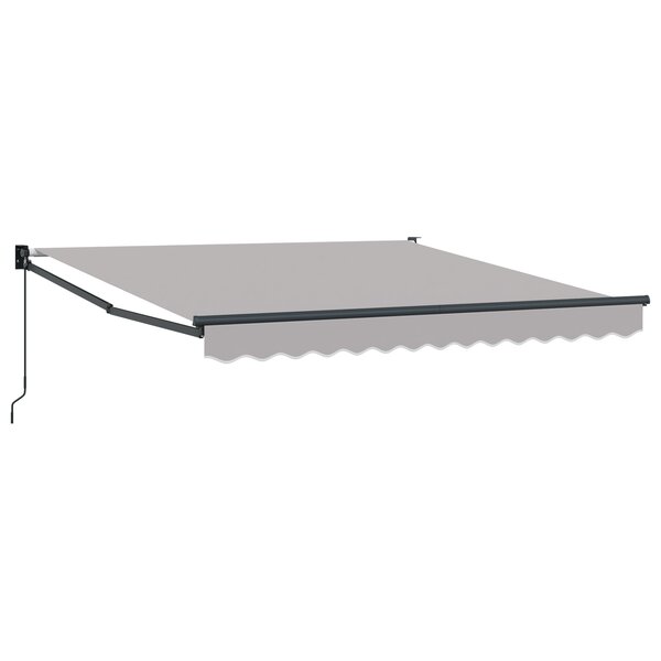 Auvent rétractable manuel vidaXL Gris clair 300x250 cm