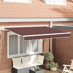 vidaXL Tissu de remplacement pour auvent pour cadre de 3.5x2 m marron