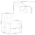 vidaXL Fauteuil de massage inclinable Gris Similicuir