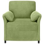 vidaXL Canapé 1 place Vert clair 88 x 83 x 95 cm Velours