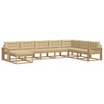 vidaXL Ensemble de canapés d'extérieur 8 pc Blanc et Beige