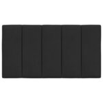 vidaXL Coussin de tête de lit noir 90 cm velours