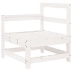 vidaXL Salon de jardin 7 Pièces blanc bois de pin massif