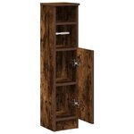 vidaXL Meuble de salle de bain avec porte-rouleau chêne fumé