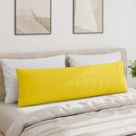 vidaXL Coussins de canapé 2 Pièces Jaune clair 145 x 40 cm tissu