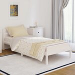 vidaXL Cadre de lit Bois de pin massif 90x200 cm blanc