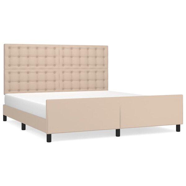 vidaXL Cadre de lit sans matelas cappuccino 160x200 cm similicuir