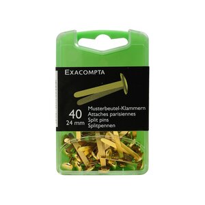 Exacompta - boîte de 40 attaches parisiennes 24mm dorées
