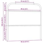 vidaXL Tête de lit chêne sonoma 90 cm acier et bois d'ingénierie