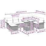 vidaXL Ensemble de canapé de jardin avec coussin 9 Pièces Gris clair