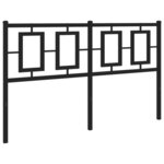 vidaXL Tête de lit métal noir 140 cm
