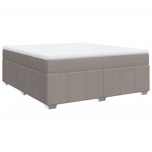 vidaXL Sommier à lattes de lit avec matelas Taupe 180x200 cm Tissu