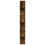 vidaXL Étagère séparatrice de pièce à 6 niveaux chêne fumé 70x24x193cm