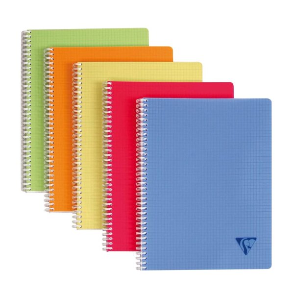 Clairefontaine Cahiers à reliure spiralée 90 Feuilles quadrillées 5Pièces