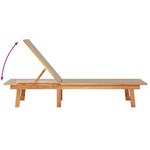 vidaXL Chaises longues lot de 2 taupe bois acacia solide et textilène