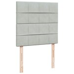 vidaXL Sommier à lattes de lit et matelas Gris clair 100x200cm Velours