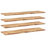 vidaXL Étagères flottantes 4 Pièces 120x40x2 cm acacia massif à l'huile