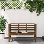 vidaXL Banc de jardin marron miel 111 5x53x71 cm bois massif de pin