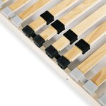 vidaXL Sommier à lattes sans matelas avec 28 lattes 7 zones 100x200 cm