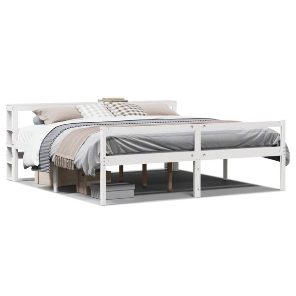 vidaXL Lit pour personne âgée avec tête de lit sans matelas 200x200 cm