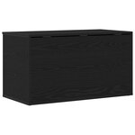 Coffre de rangement vidaXL Noir Chêne 84x42x46 cm en bois d'ingénierie
