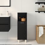 Armoire de bain vidaXL Noir Chêne 30x30x95 cm Bois