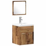 vidaXL Ensemble de meubles de salle de bain 3 Pièces Bois Ancien