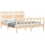 vidaXL Cadre de lit sans matelas bois de pin massif