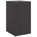 vidaXL Tables de chevet 2 Pièces noir 34 5x39x62 cm acier
