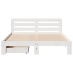 vidaXL Cadre de lit sans matelas blanc 140x200 cm bois de pin massif