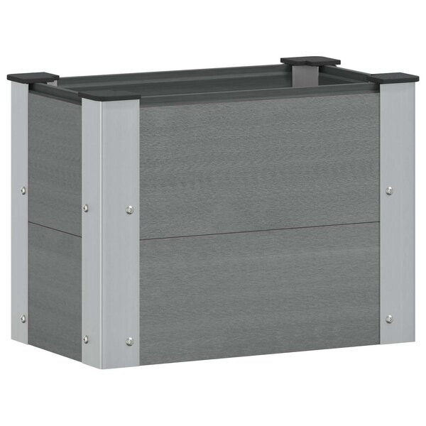 vidaXL Jardinière surélevée Gris 50 x 30 x 36 cm WPC et Aluminium