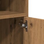 vidaXL Armoire à roulettes chêne artisanal 60x48x81 cm bois ingénierie