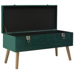 Banc banquette avec compartiment de rangement 80 cm vert velours 02_0010985