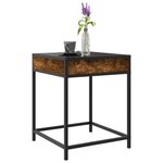 vidaXL Table basse avec LED Infinity chêne fumé 40x40x51 cm