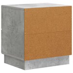 vidaXL Cabinet de chevet avec tiroir Gris béton 43 x 34 5 x 44 5 cm