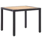 vidaXL Salon de jardin 5 Pièces avec coussins résine tressée noir