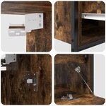 Ensemble de meubles de salle de bain 5 pièces en chêne fumé en bois d'ingénierie