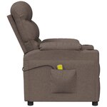 vidaXL Fauteuil électrique de massage Taupe Tissu